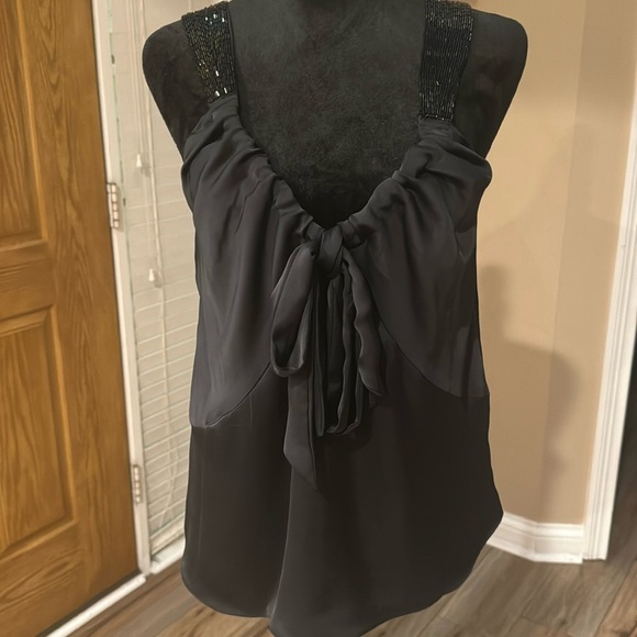 RAMY BROOK NWT - Amy Tie Front Satin Tank - Picture 1 of 5